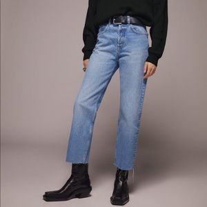 Zara Hi-Rise Straight Leg Jeans TRF